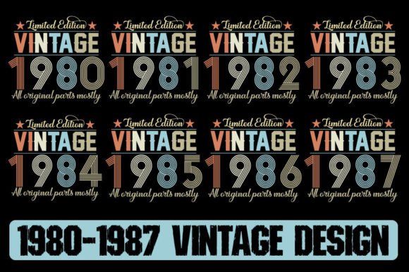 1980-1987 Vintage Unique Design Graphics