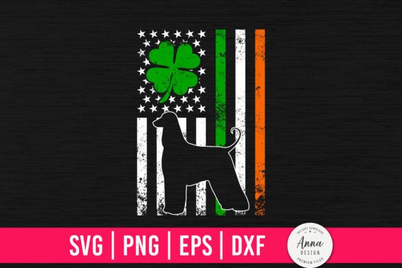 Afghan Hound American Flag Graphics