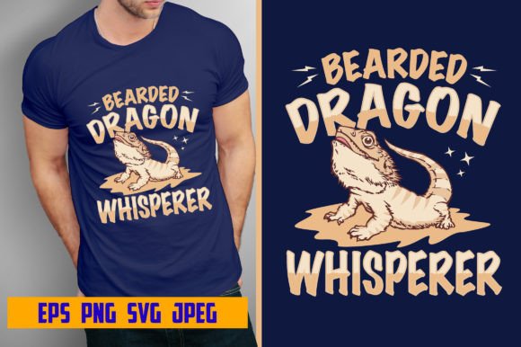 Bearded Dragon T-shirt Design: Graphics & Print Templates