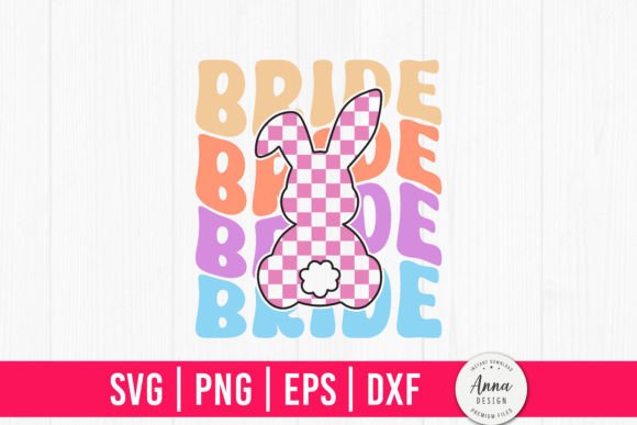 Bride Retro Easter Bunny Graphics