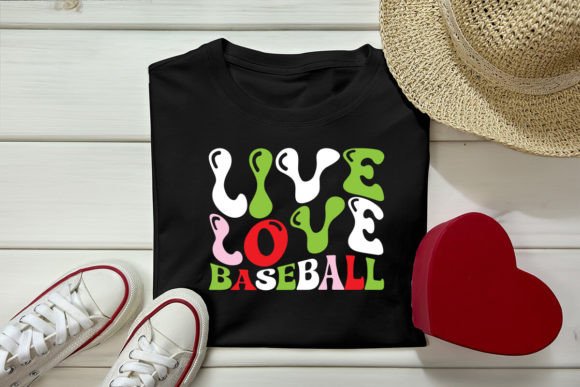 Live Love Baseball Retro Design Graphics