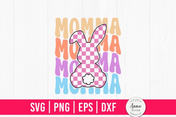 Momma Retro Easter Bunny Graphics