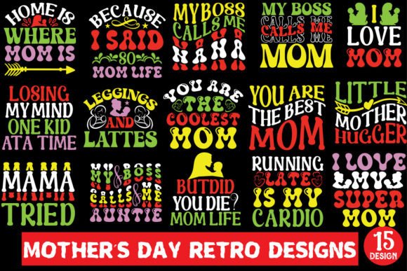Mother’s Day Retro Designs Bundle
